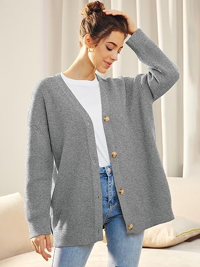 Chunky Knit Button-Front Cozy Cardigan