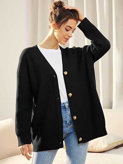 Chunky Knit Button-Front Cozy Cardigan