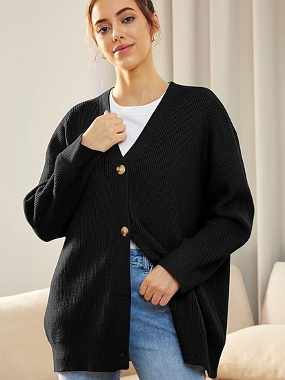 Chunky Knit Button-Front Cozy Cardigan