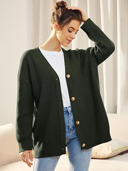 Chunky Knit Button-Front Cozy Cardigan