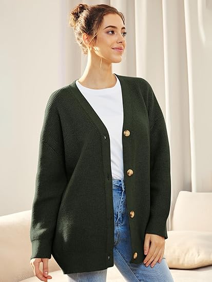 Chunky Knit Button-Front Cozy Cardigan