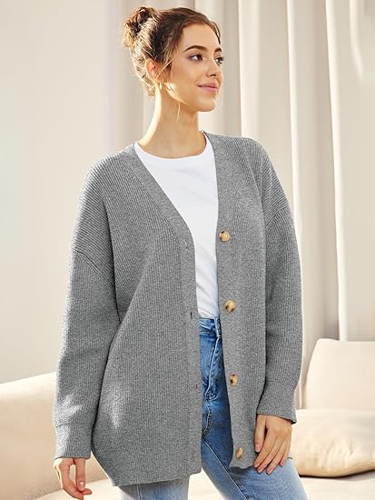 Chunky Knit Button-Front Cozy Cardigan