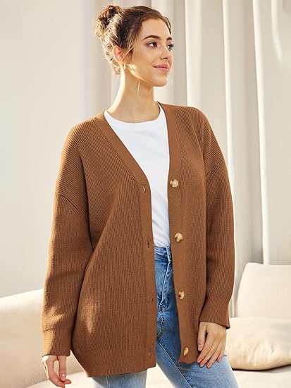 Chunky Knit Button-Front Cozy Cardigan