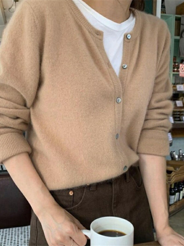Soft Classic Button Knit Cardigan for Everyday Style