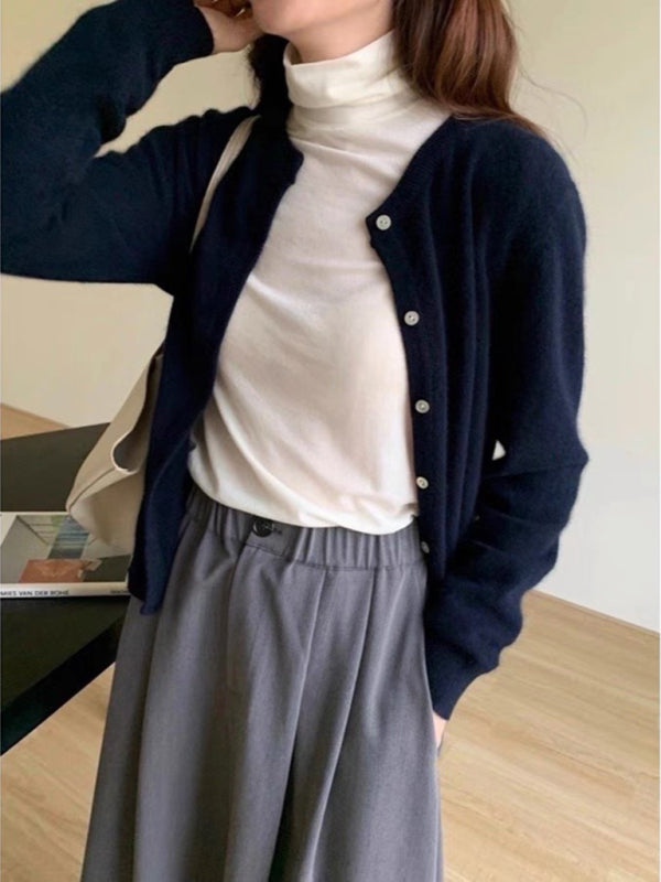 Soft Classic Button Knit Cardigan for Everyday Style