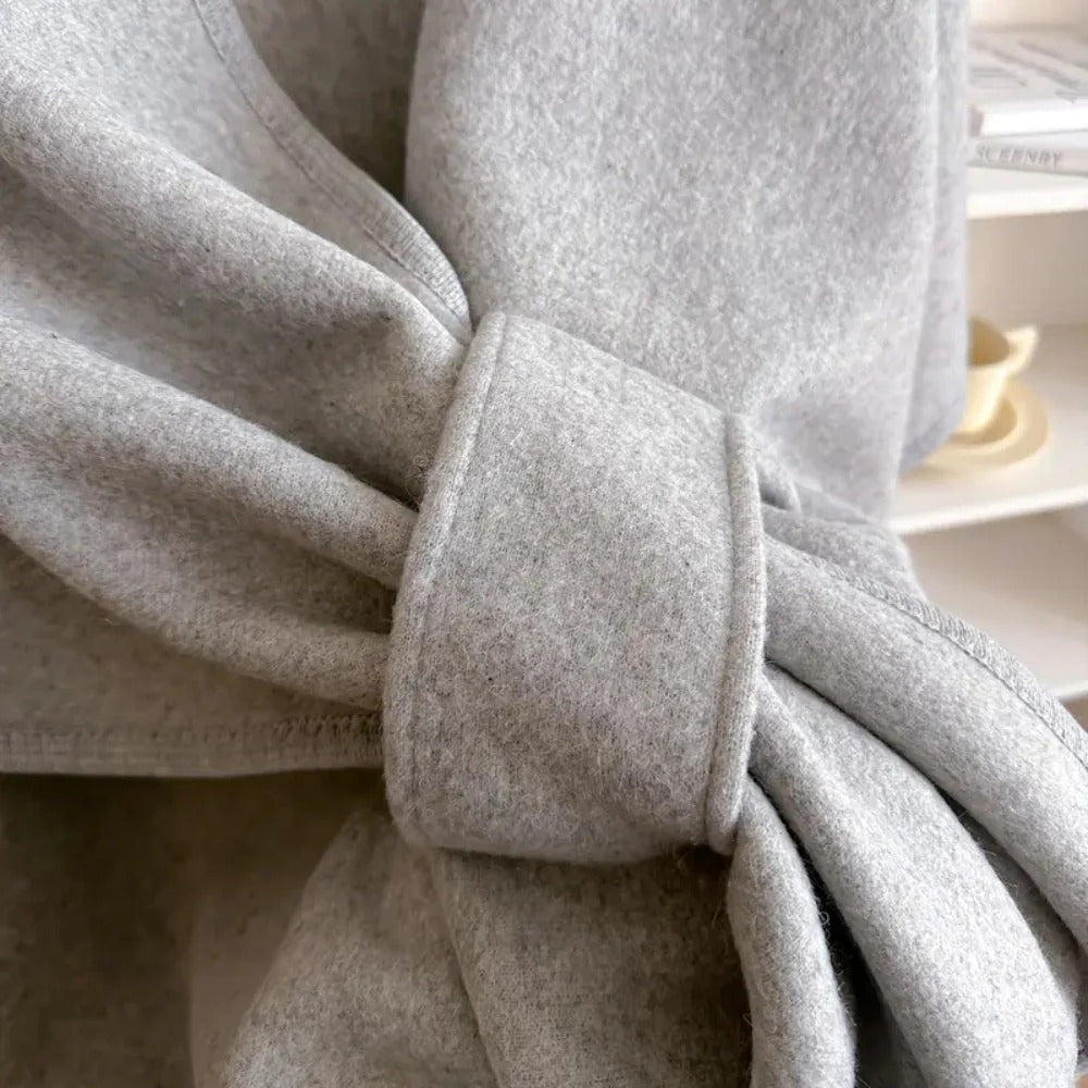 Wrap Front Knit Cape for Elegant Everyday Layering