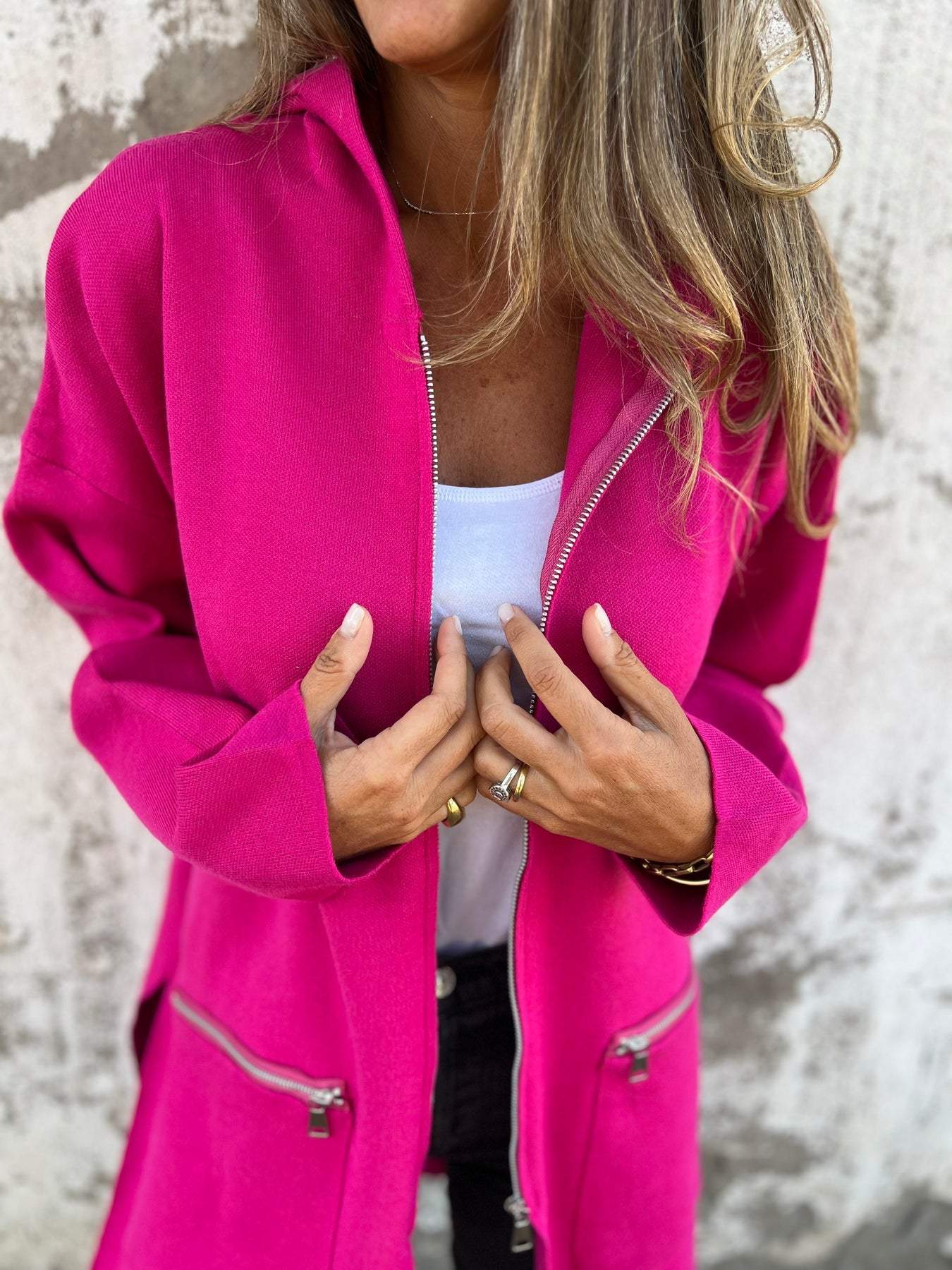Women’s Open-Front Long Cardigan Coat