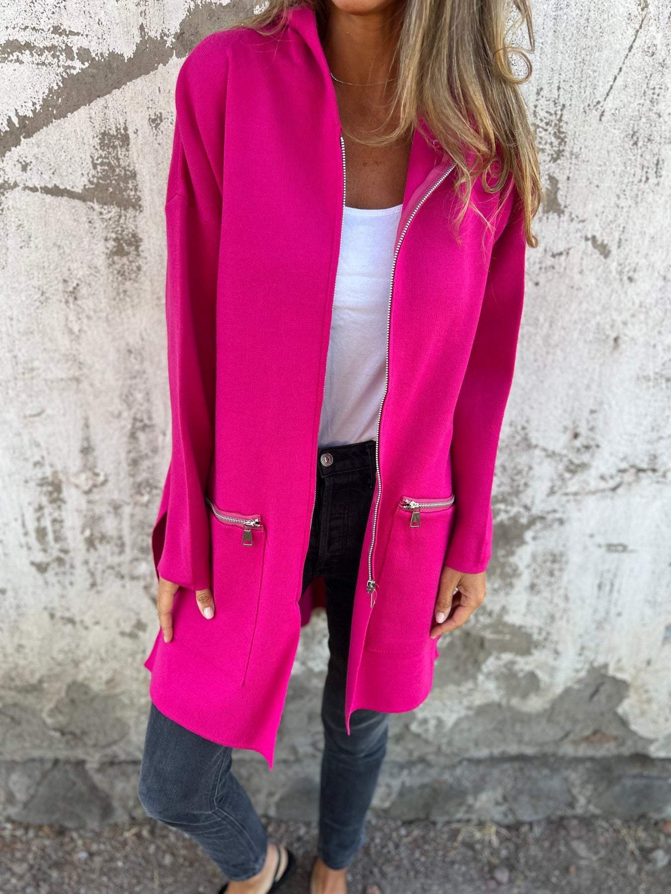 Women’s Open-Front Long Cardigan Coat