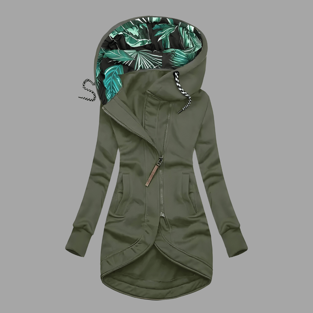 Hooded Asymmetrical Zip Jacket for Stylish Everyday Wear