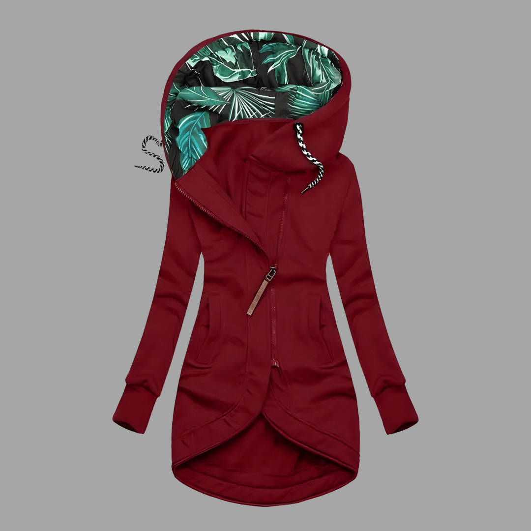 Hooded Asymmetrical Zip Jacket for Stylish Everyday Wear