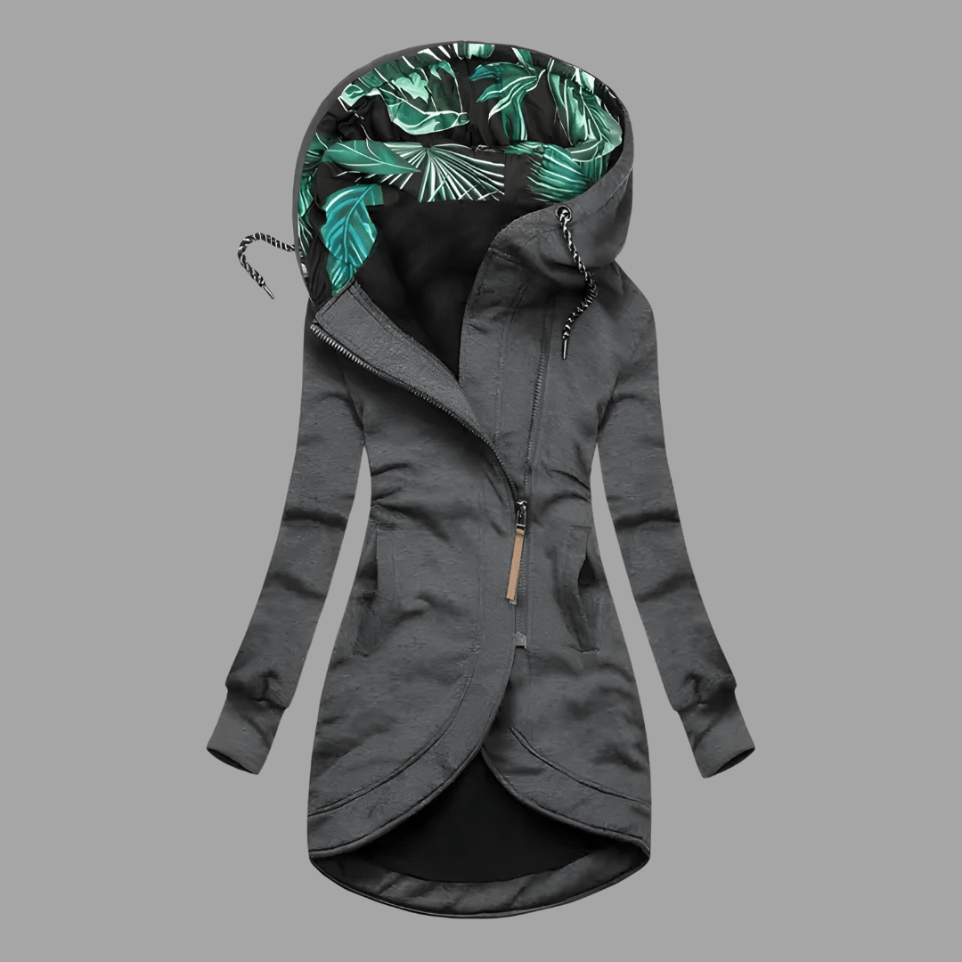 Hooded Asymmetrical Zip Jacket for Stylish Everyday Wear