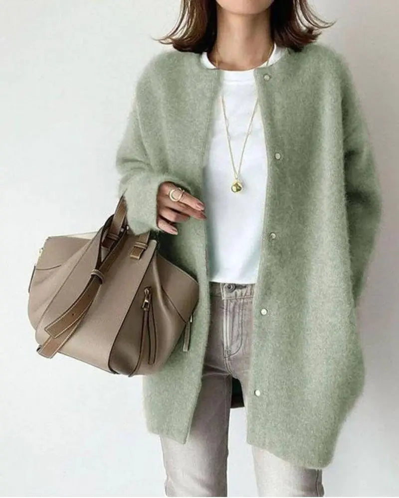 Women’s Soft Oversized Button-Front Cardigan