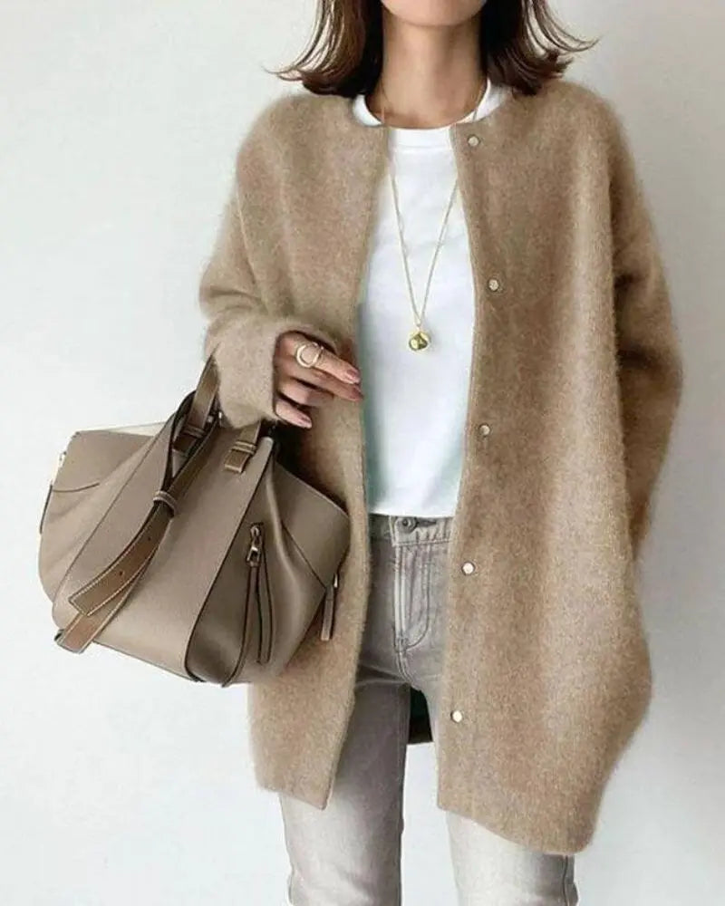Women’s Soft Oversized Button-Front Cardigan