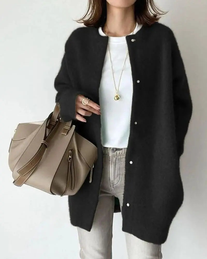 Women’s Soft Oversized Button-Front Cardigan