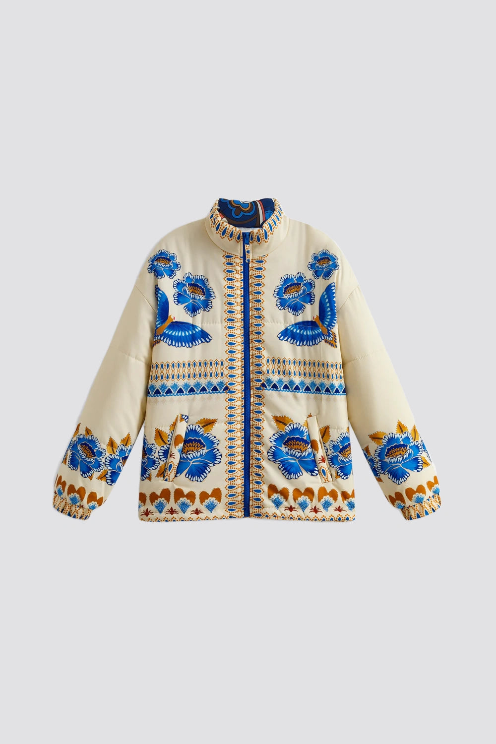 Bohemian Floral Embroidered Jacket with Folk-Inspired Design