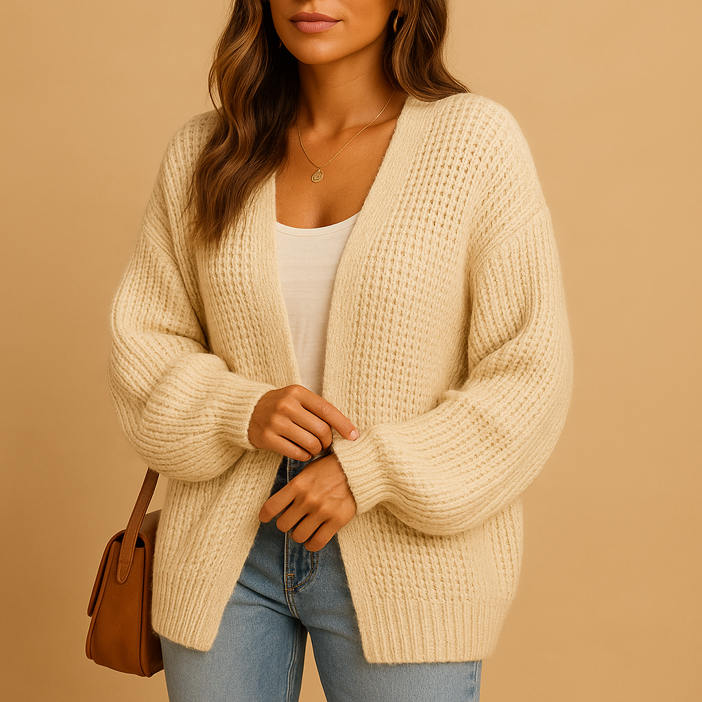 Cozy Chunky Knit Open-Front Cardigan for Women