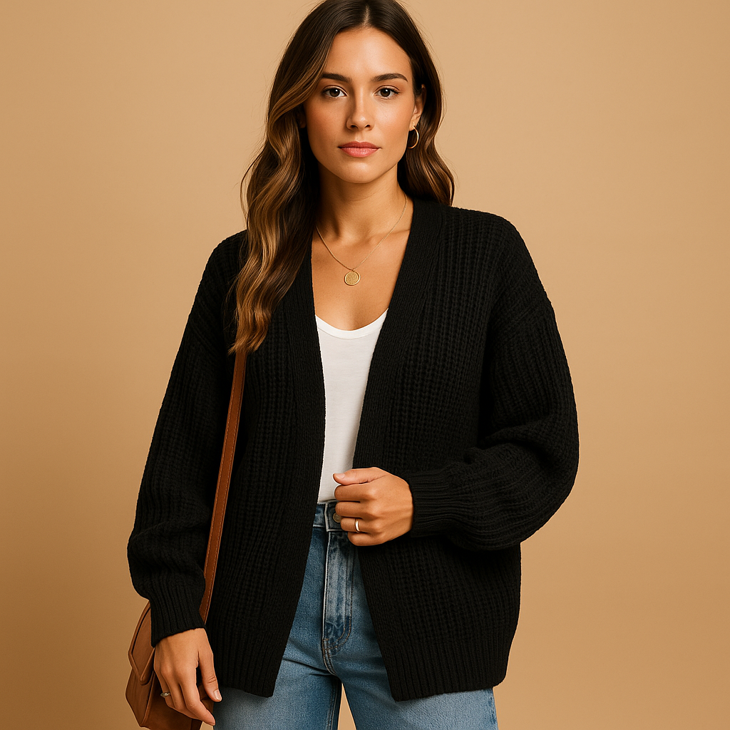 Cozy Chunky Knit Open-Front Cardigan for Women