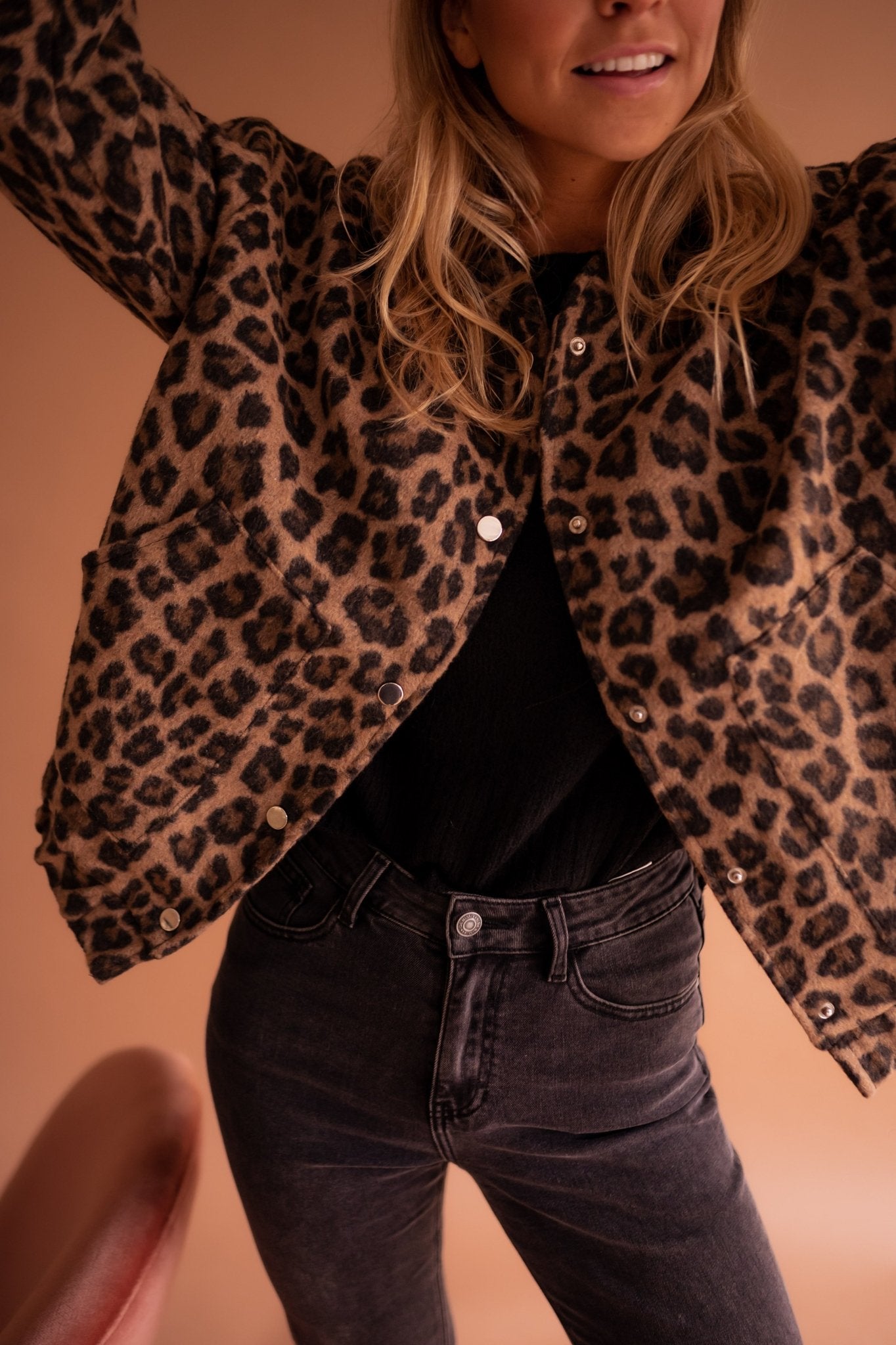 Leopard Print Button Front Jacket for Bold Everyday Style
