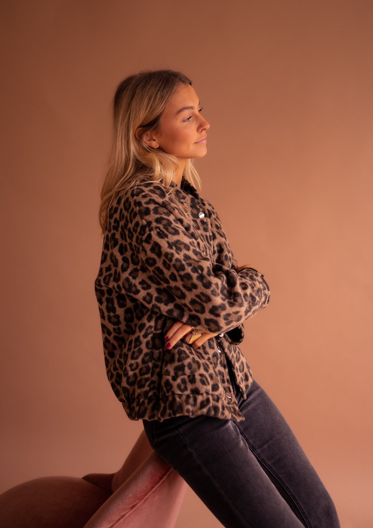 Leopard Print Button Front Jacket for Bold Everyday Style