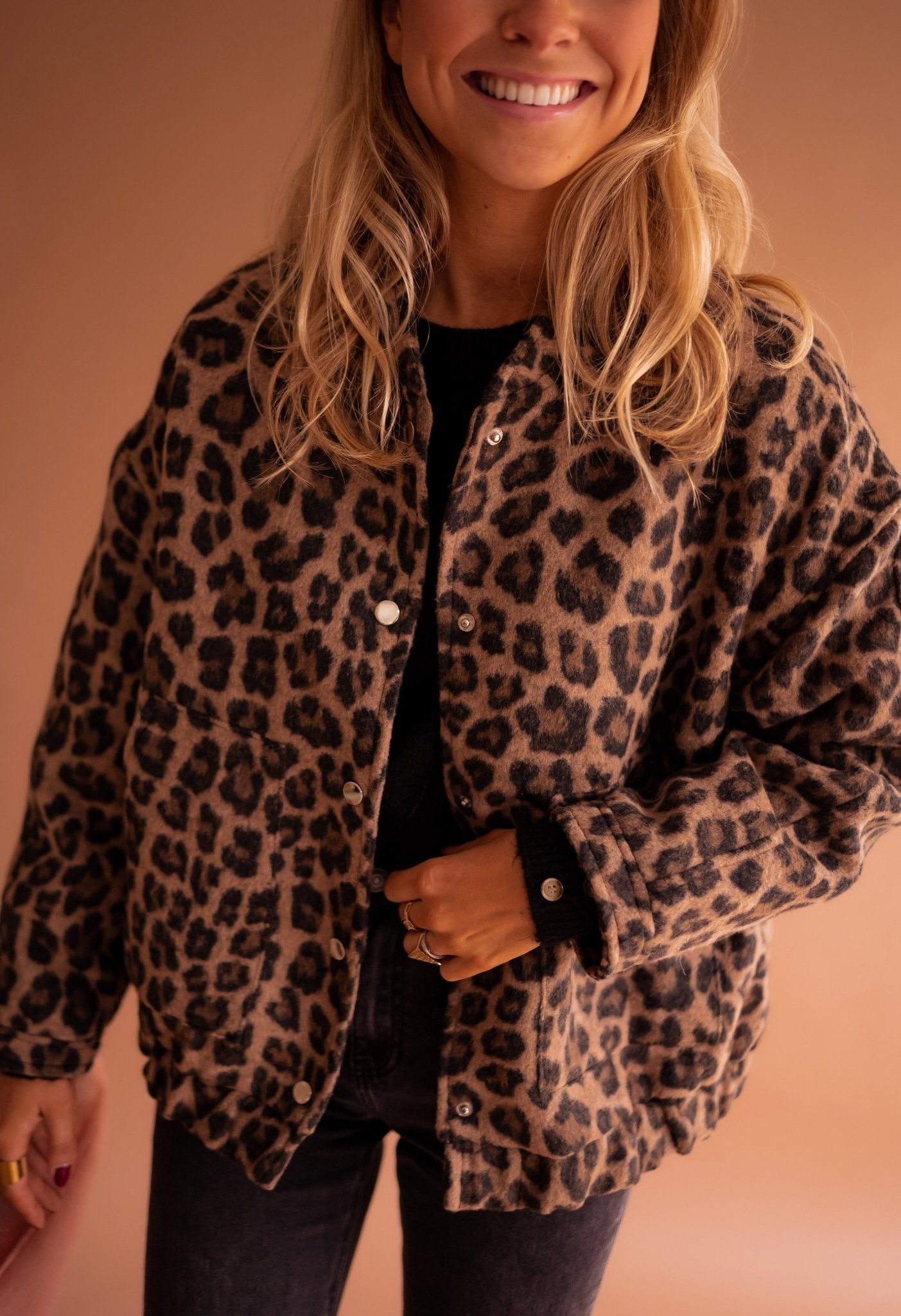 Leopard Print Button Front Jacket for Bold Everyday Style