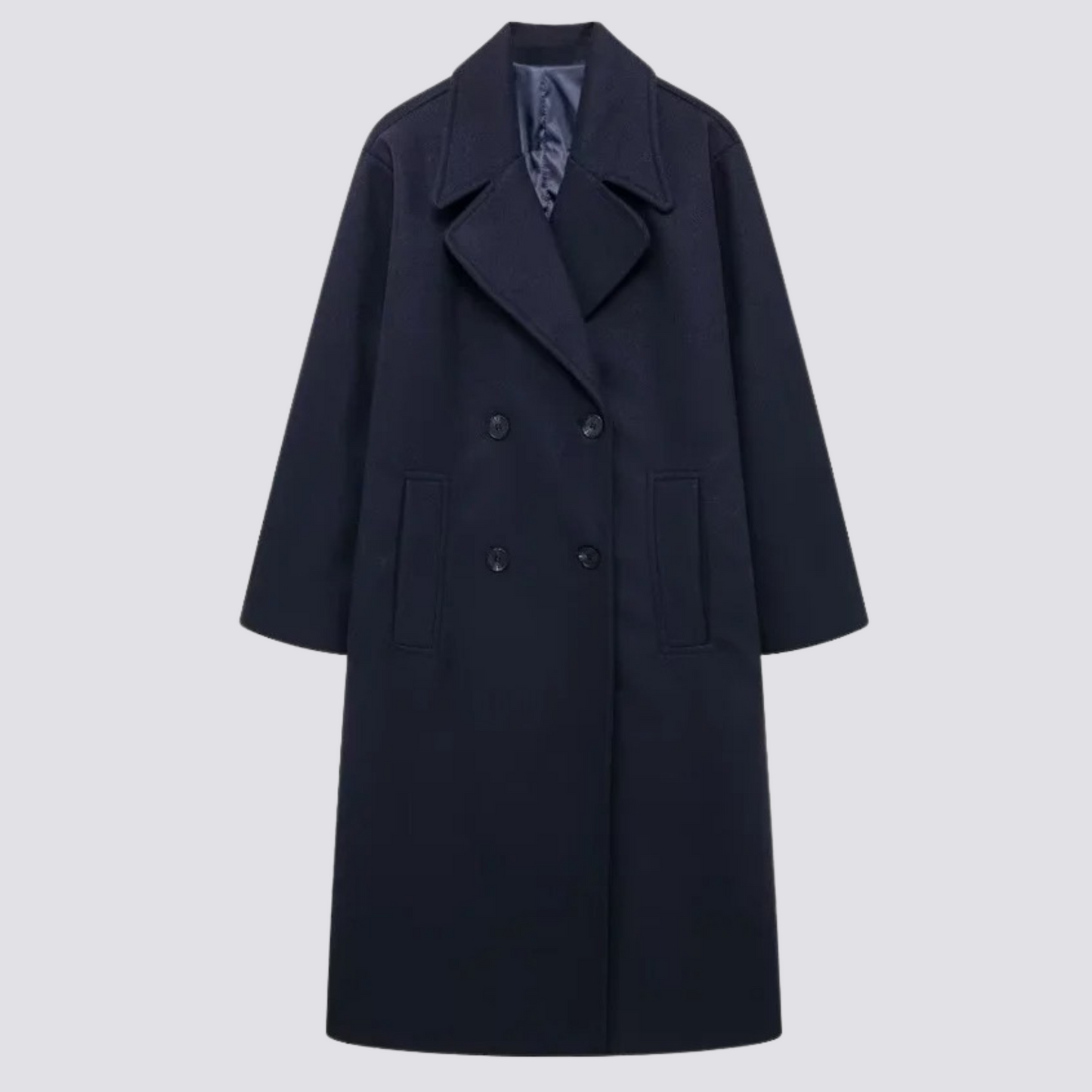 Women’s Oversized Wool Blend Double-Breasted Coat