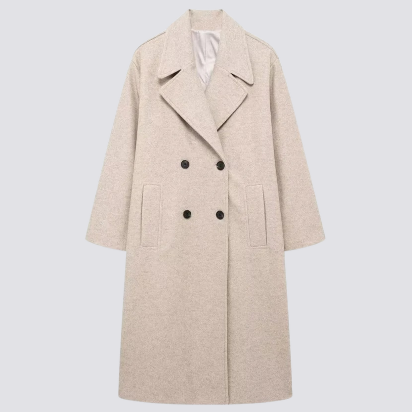 Women’s Oversized Wool Blend Double-Breasted Coat