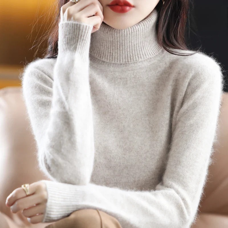 Elegant Soft Knit Turtleneck Sweater