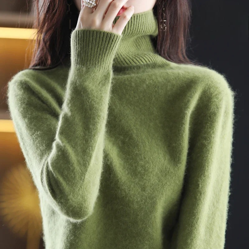 Elegant Soft Knit Turtleneck Sweater