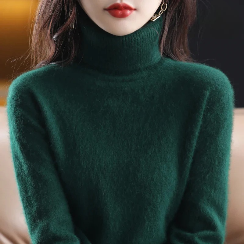 Elegant Soft Knit Turtleneck Sweater