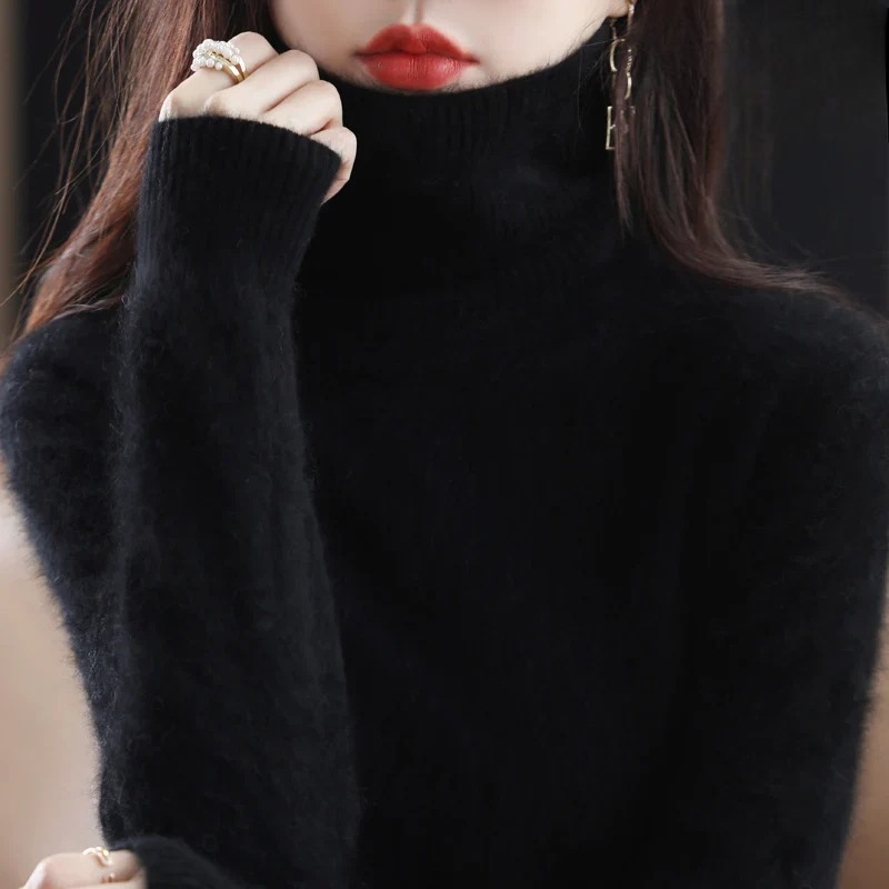 Elegant Soft Knit Turtleneck Sweater