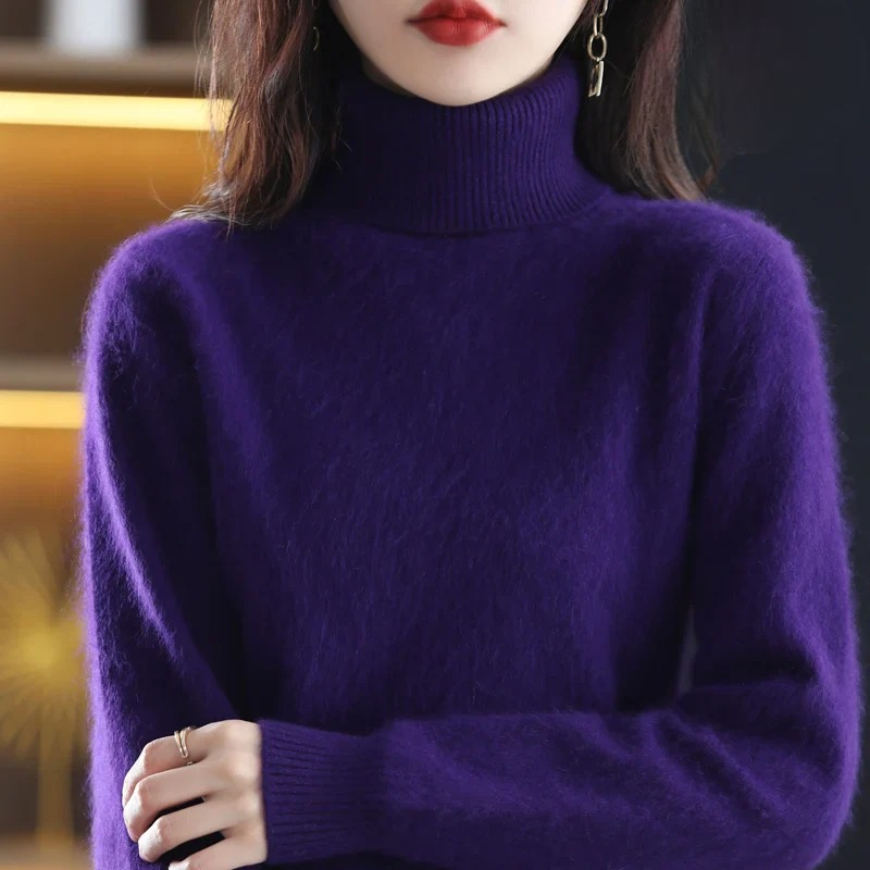 Elegant Soft Knit Turtleneck Sweater