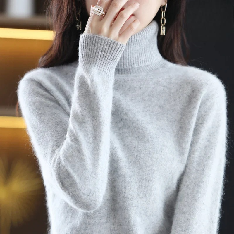 Elegant Soft Knit Turtleneck Sweater