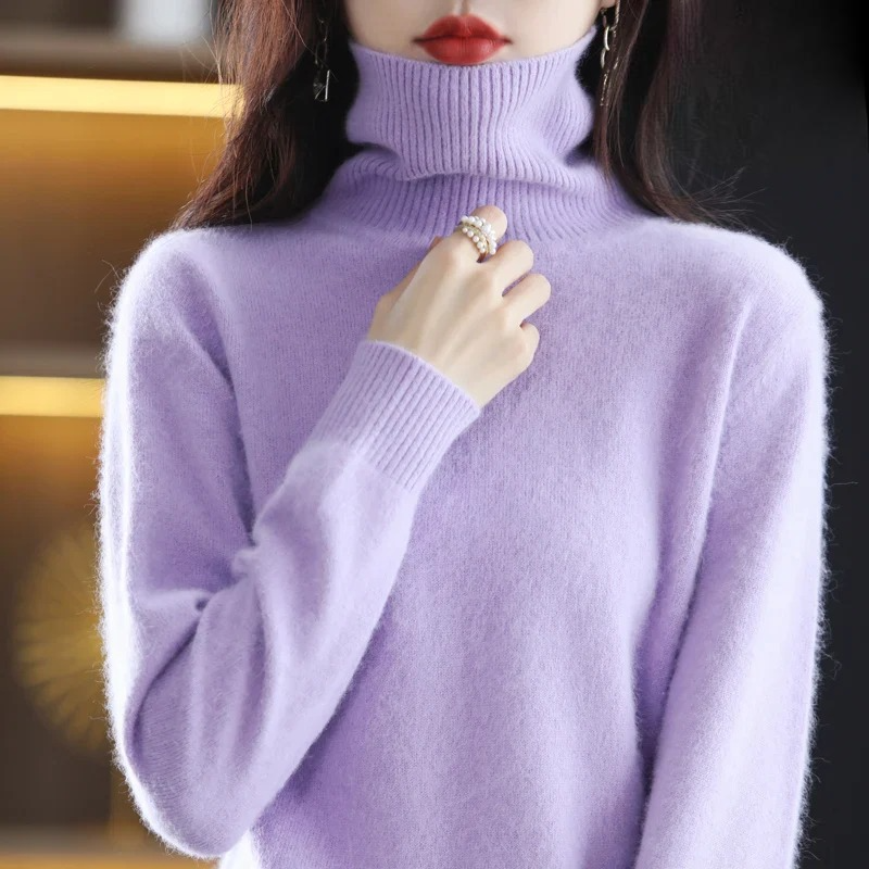 Elegant Soft Knit Turtleneck Sweater