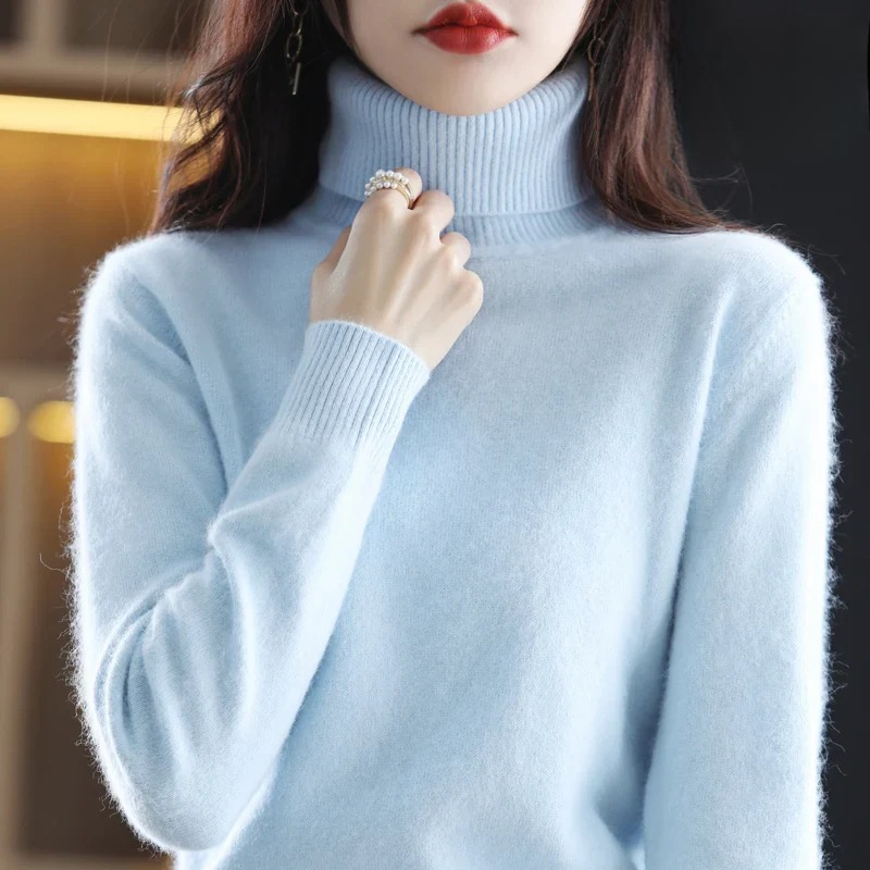 Elegant Soft Knit Turtleneck Sweater