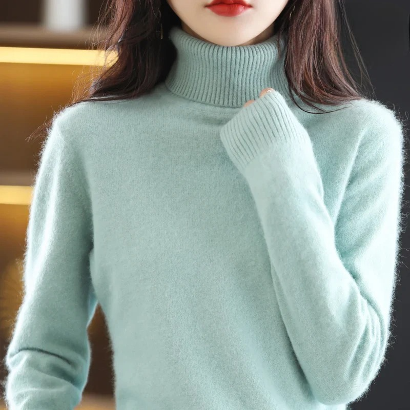 Elegant Soft Knit Turtleneck Sweater