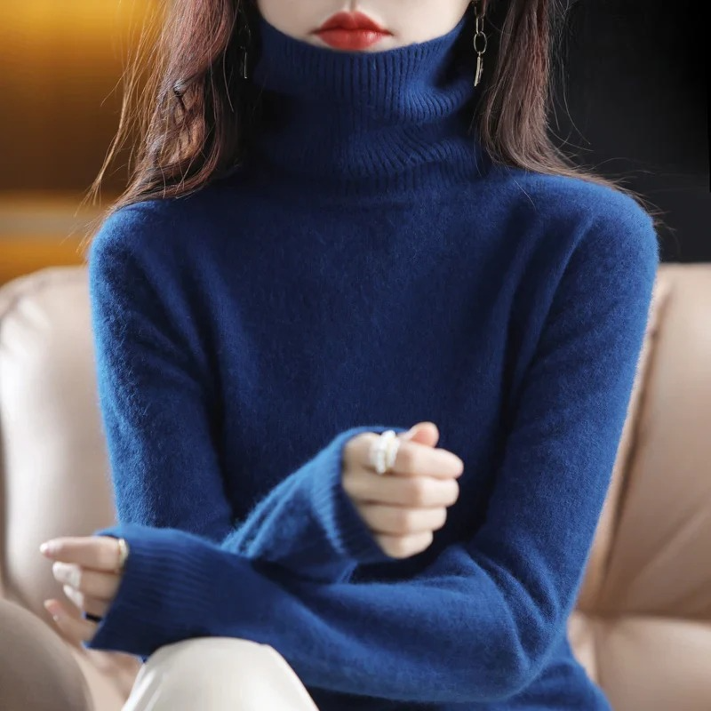 Elegant Soft Knit Turtleneck Sweater