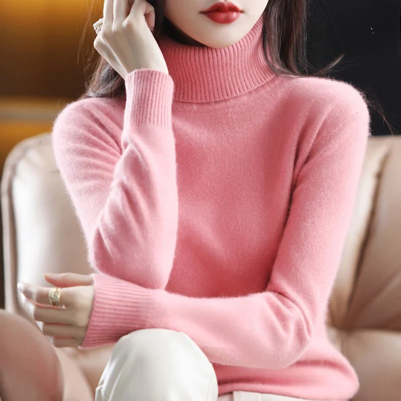 Elegant Soft Knit Turtleneck Sweater