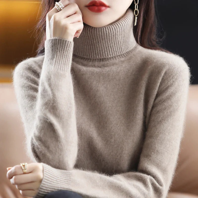 Elegant Soft Knit Turtleneck Sweater