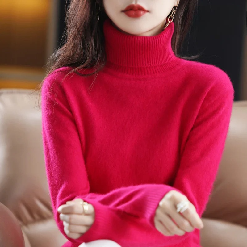 Elegant Soft Knit Turtleneck Sweater