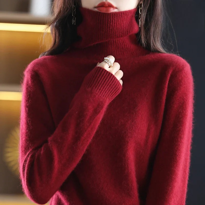 Elegant Soft Knit Turtleneck Sweater