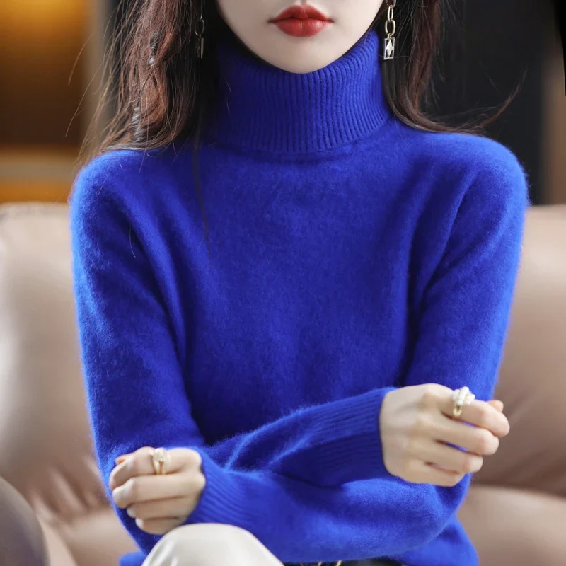 Elegant Soft Knit Turtleneck Sweater