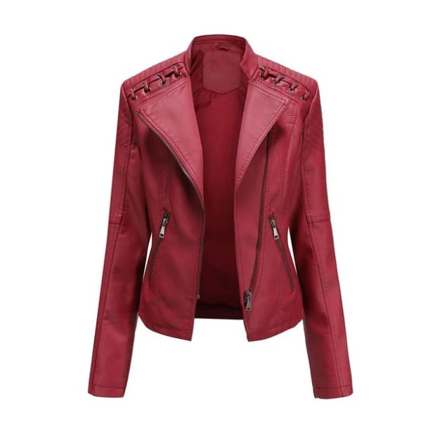 Women’s Stylish Faux Leather Moto Jacket