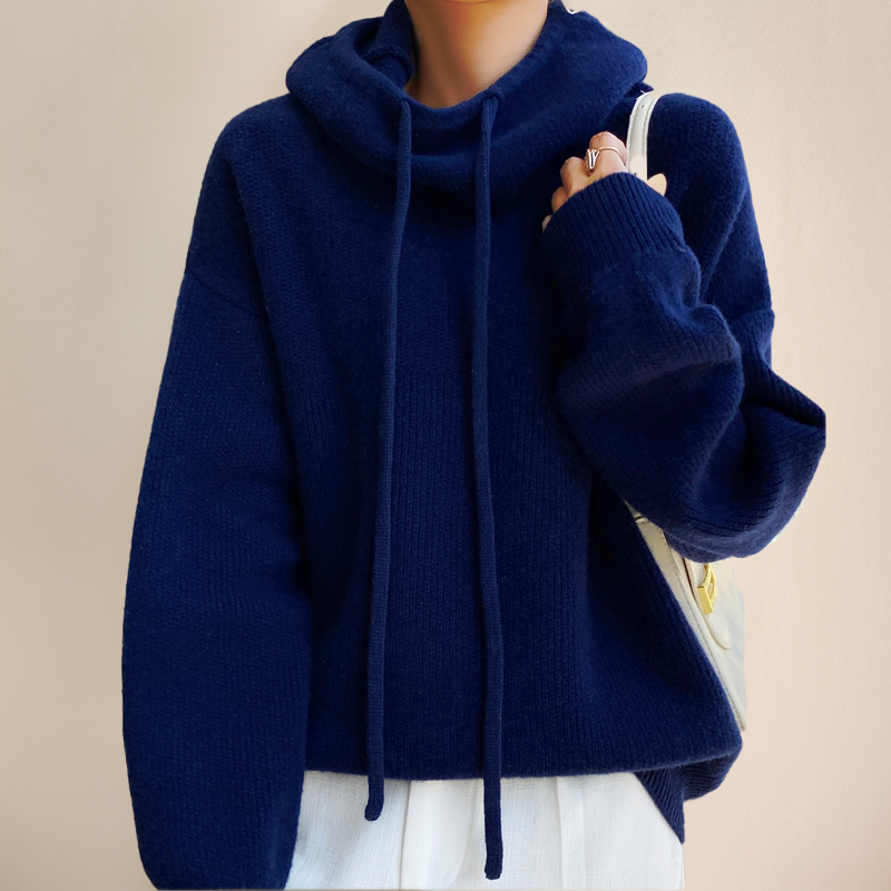 Cozy Oversized Knit Hooded Sweater