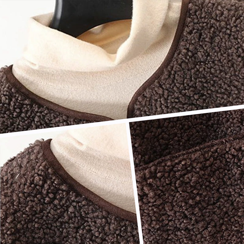 Button Front Teddy Fleece Vest for Cozy Everyday Layering