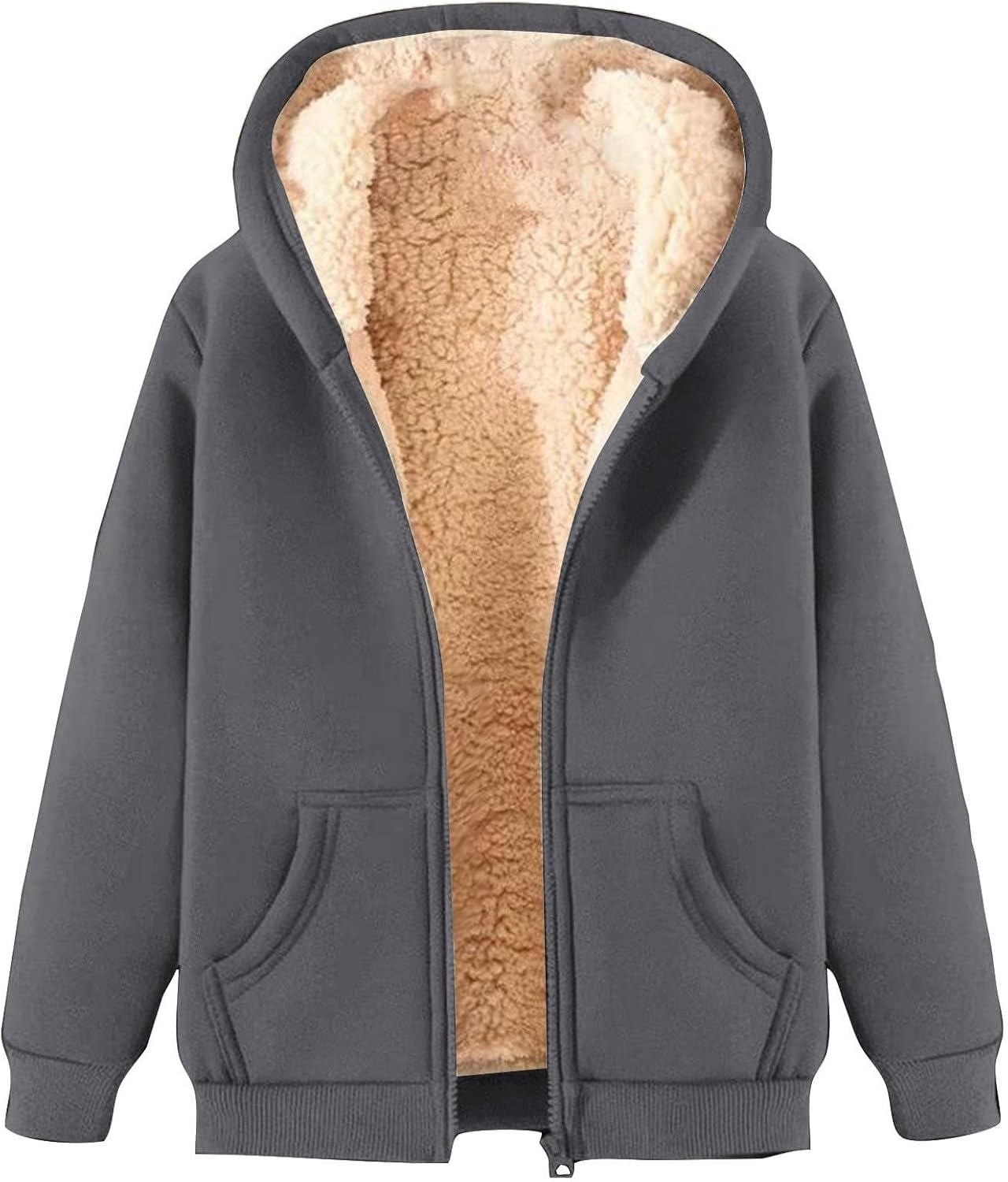 Women’s Thick Fleece-Lined Winter Hoodie Jacket for Ultimate Warmth