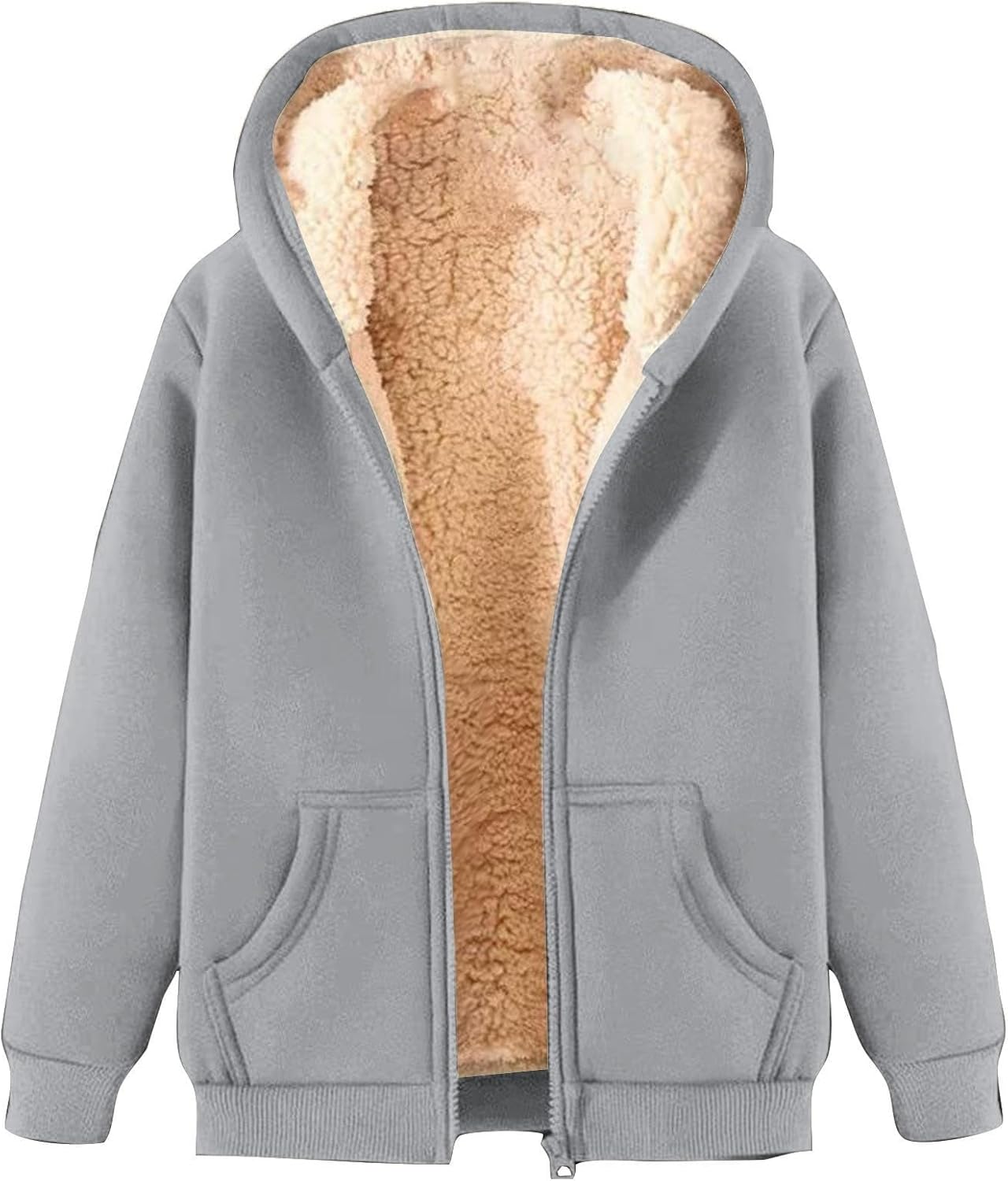 Women’s Thick Fleece-Lined Winter Hoodie Jacket for Ultimate Warmth