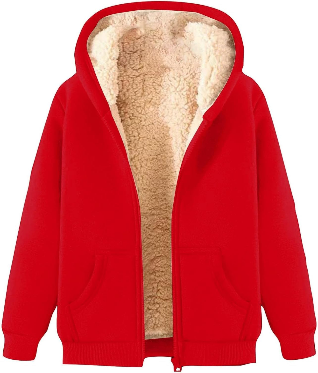 Women’s Thick Fleece-Lined Winter Hoodie Jacket for Ultimate Warmth